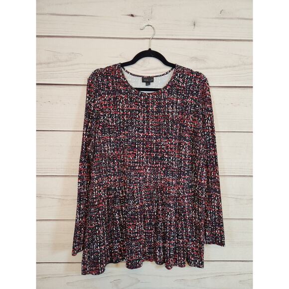 J.Jill Wearever‎ Collection Women's Multicolor Long Sleeve Tunic Top Size XL - Picture 1 of 6